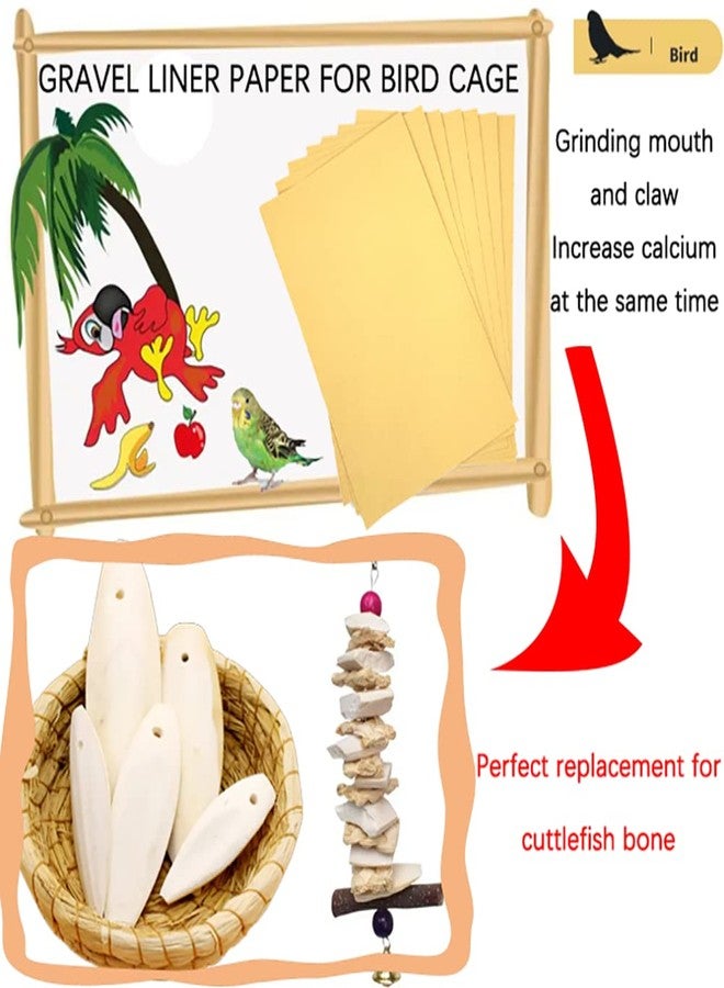 Firdnyohs 25PCS Gravel Paper for Bird Cage,11" x17" Bird cage Liner Gravel Paper Special for Bird Cage in sea Sand-Great for Hard-Billed Birds Safe& Clean & Easy for Improved Digestion… - Image 3